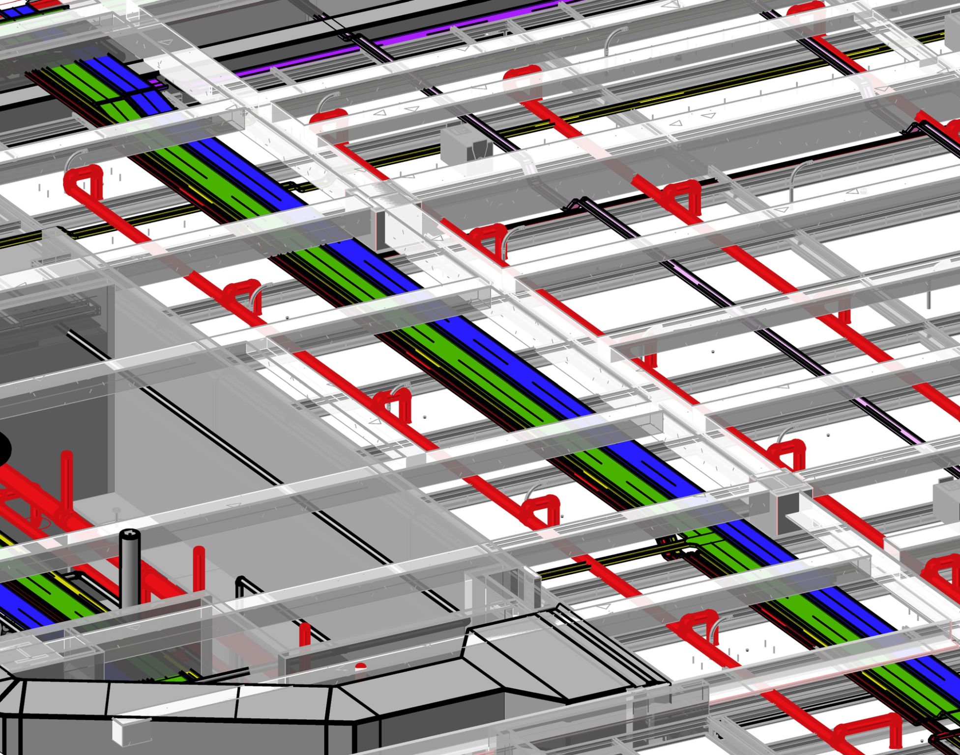 Roof space inside BIM model